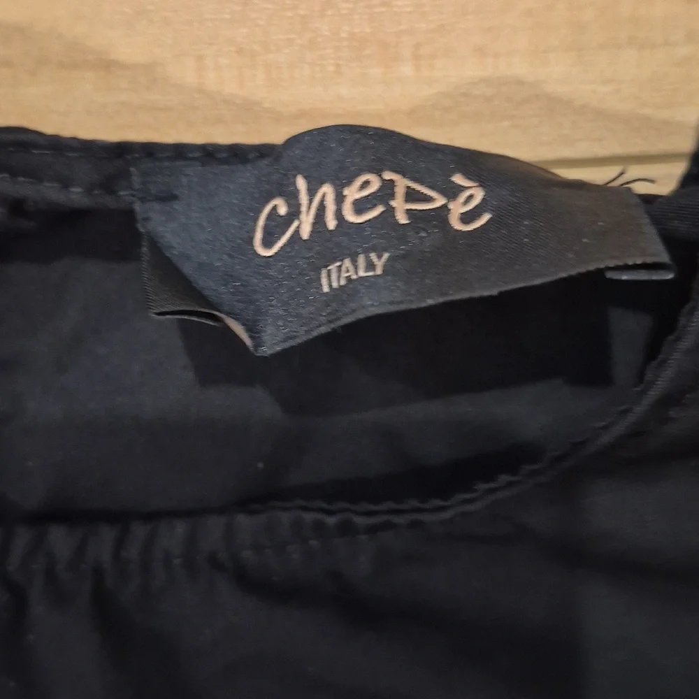 Chepe Women's Size Small Black Puff-Sleeve Dress - Picture 2 of 7